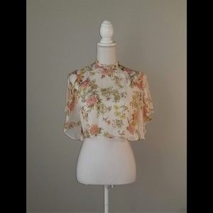 Zara Floral Print Top Blouse